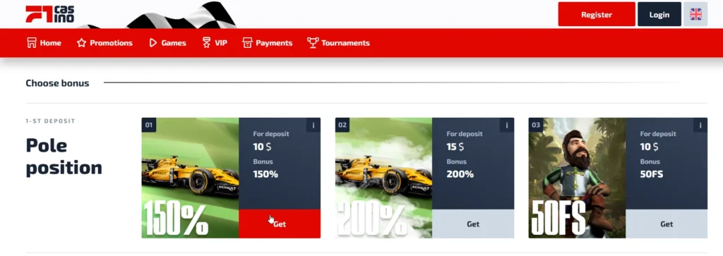 f1casino бездепозитный промокод